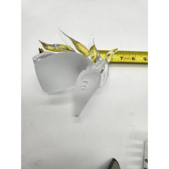 MCM Frosted Glass Horse head Bust. 6"x5"x2" - Picture 6 of 8